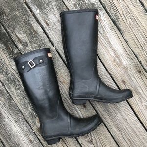 Hunter Rain Boots // Matte Black // Original Tall